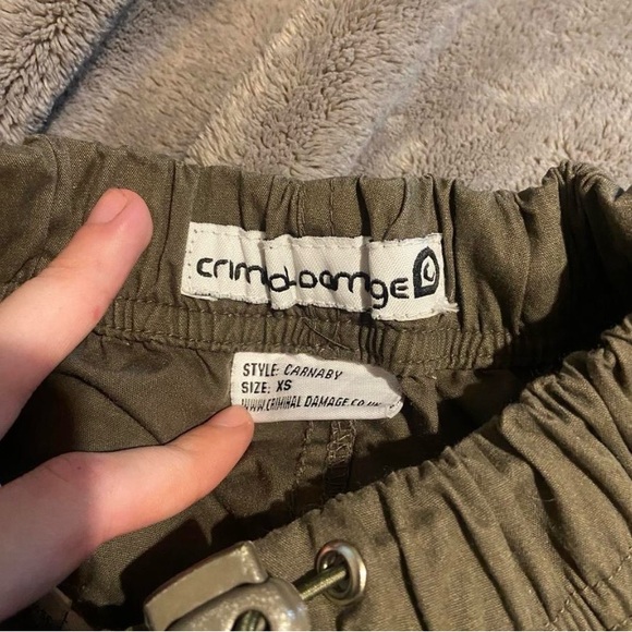 Olive Green Cargo Joggers - Picture 3 of 3